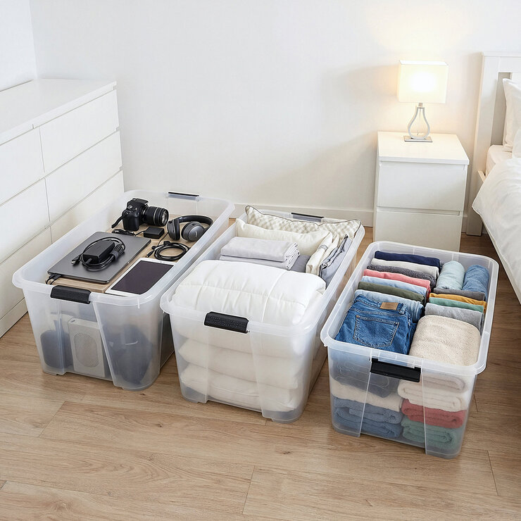 AG Box, Set de 3 Cajas Organizadoras, 52L, 70L y 90L. — Imagen 3 de 4