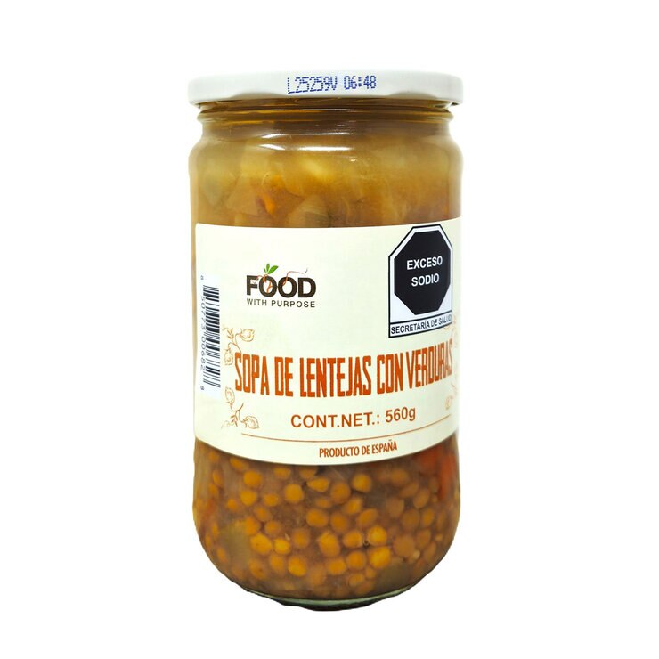 Food With Purpose Sopa de Lentejas 2/560 g — Imagen 1 de 3