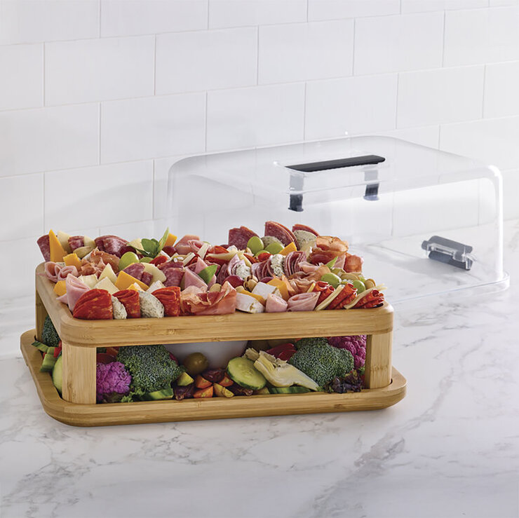 Sabatier Tabla para Servir de Dos Niveles con Tapa — Imagen 1 de 4