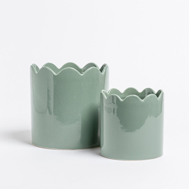 Over & Back, Inspiration Set de 2 Macetas Verde — Imagen 3 de 4