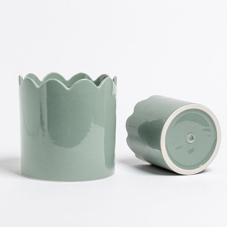 Over & Back, Inspiration Set de 2 Macetas Verde — Imagen 2 de 4