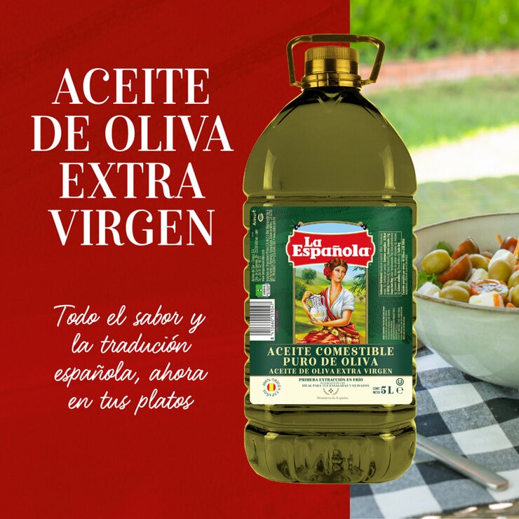La Española Aceite Comestible Puro de Oliva Extra Virgen 5 L — Imagen 3 de 3