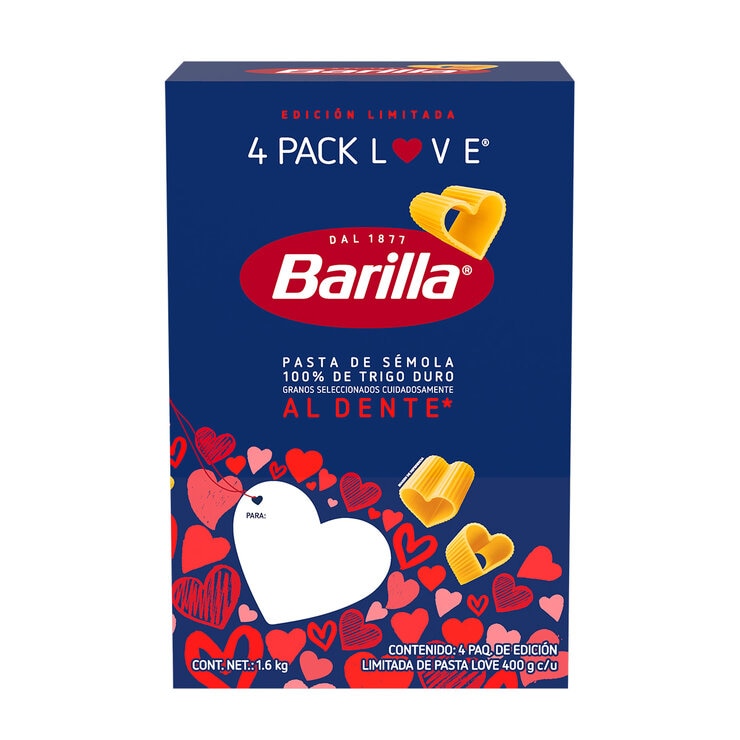 Barilla Pasta de Sémola en Forma de Corazón 4/400 g — Imagen 1 de 4
