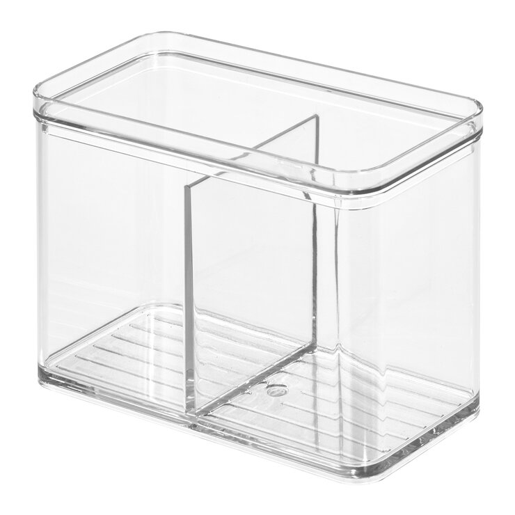 IDesign Organizador de Plástico Reciclado Transparente de 4 piezas — Imagen 3 de 4