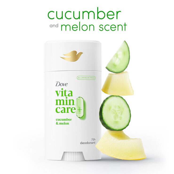 Dove Desodorante Vitamin Care Pepino y Melon 3 pzas de 74 g — Imagen 2 de 4
