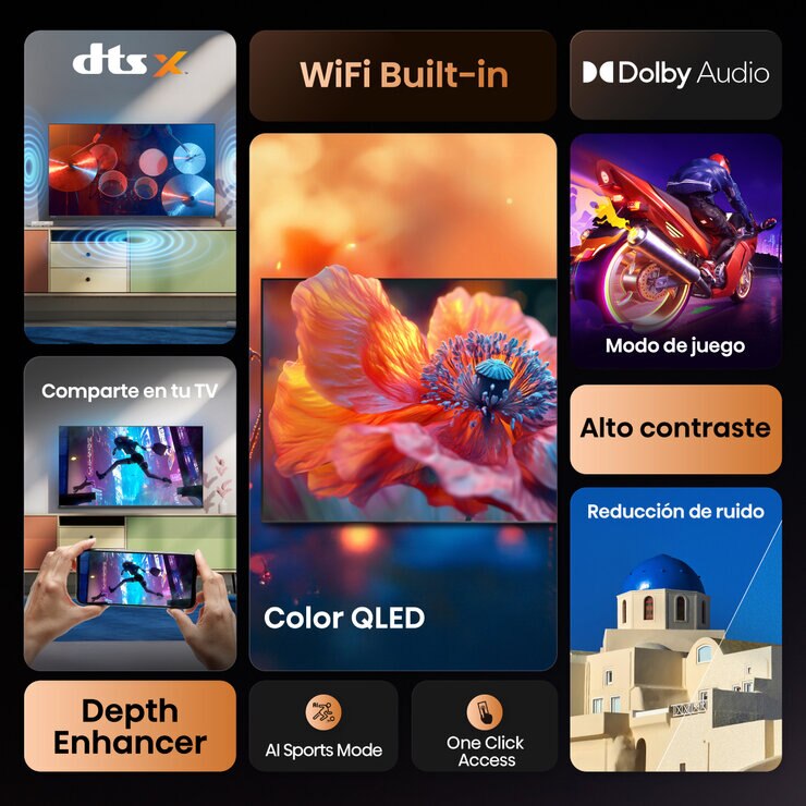 Hisense Pantalla 40" QLED 4K Fire TV — Imagen 3 de 4