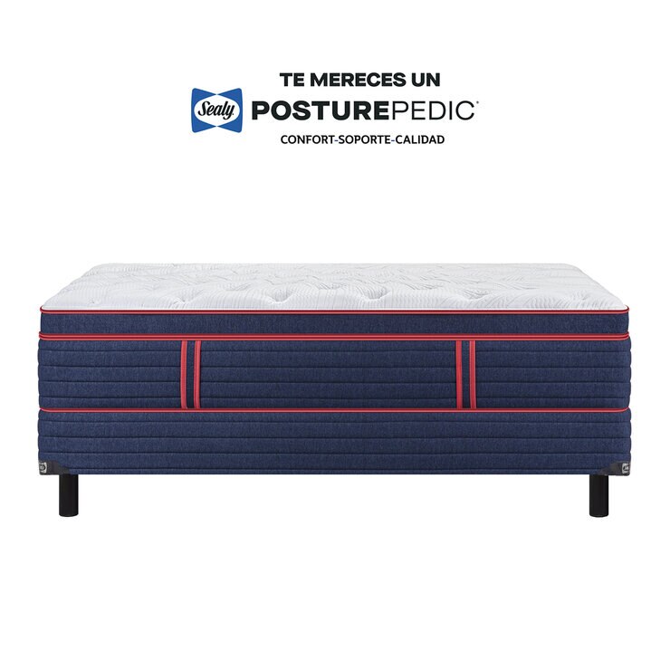 Sealy, Embody Soft Red, Colchón y Box Queen Size — Imagen 2 de 4
