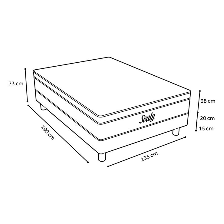 Sealy, Embody Soft Red, Colchón y Box Matrimonial — Imagen 4 de 4