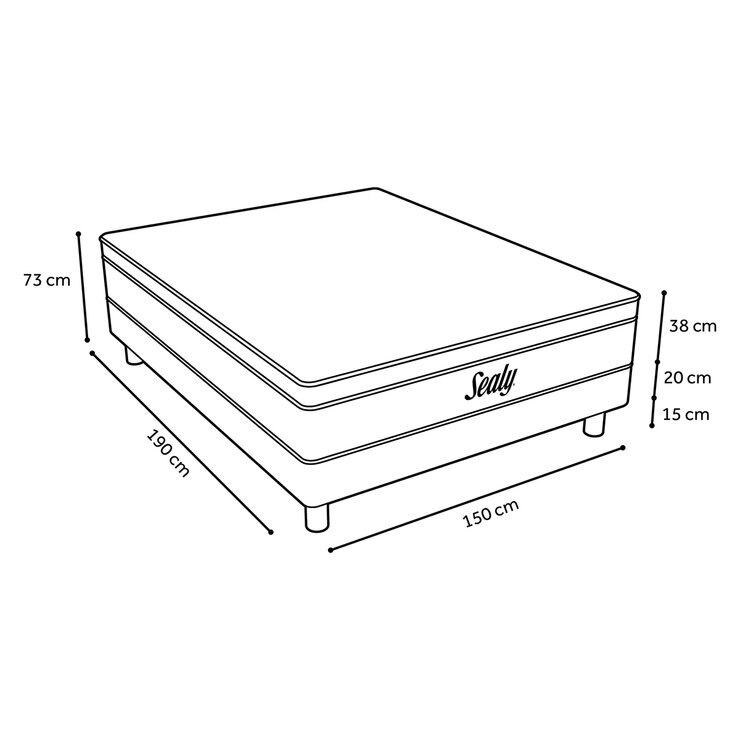 Sealy, Embody Soft Red, Colchón y Box Queen Size — Imagen 4 de 4