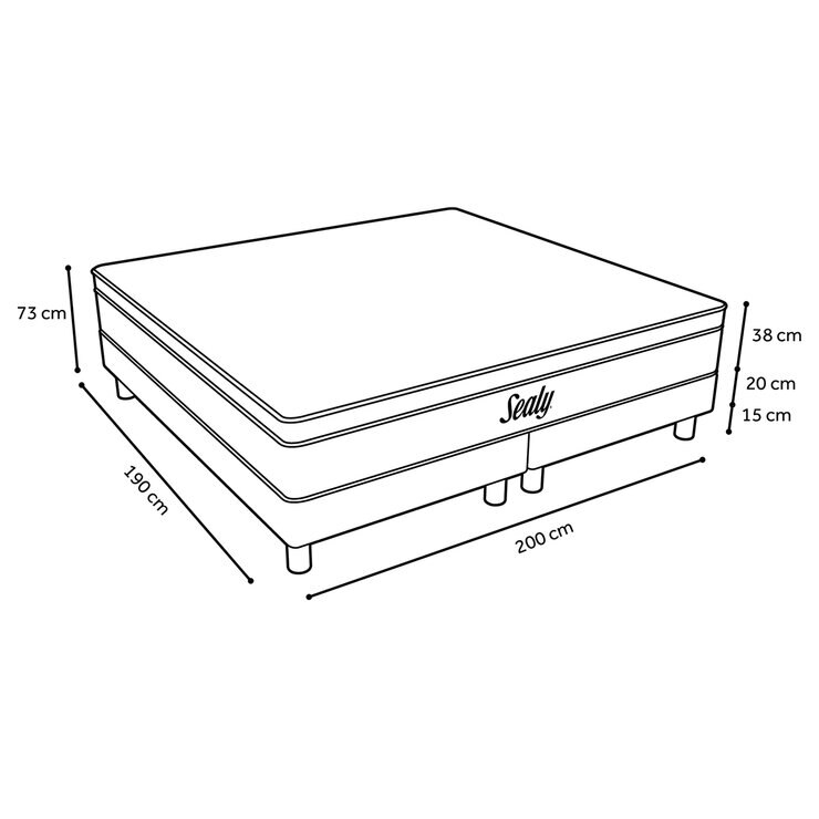 Sealy, Embody Soft Red, Colchón y Box King Size — Imagen 3 de 4