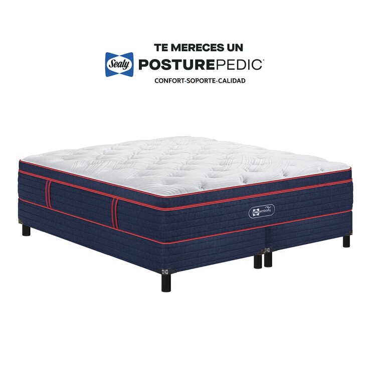 Sealy, Embody Soft Red, Colchón y Box King Size — Imagen 4 de 4