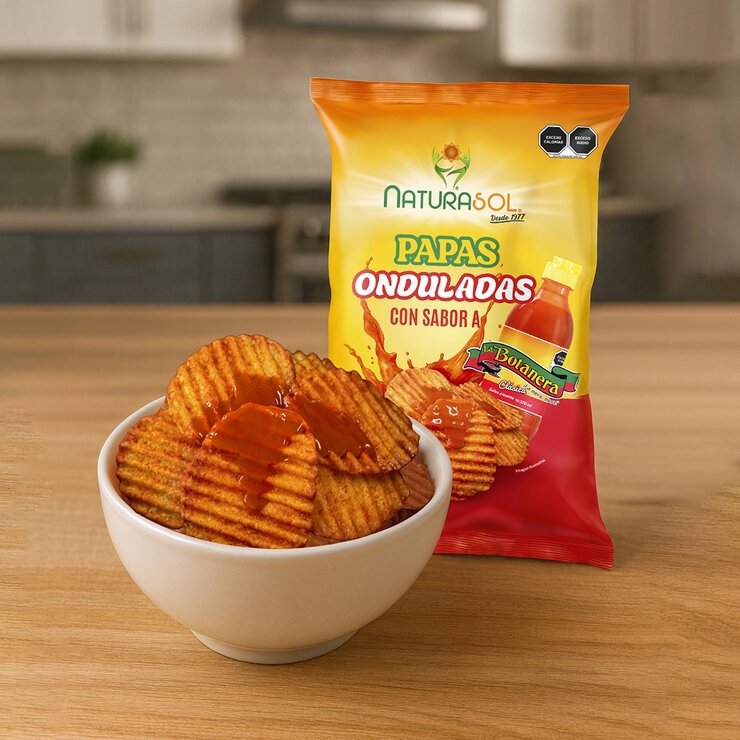 Naturasol Papas Onduladas con Sabor a Botanera 500 g — Imagen 2 de 4