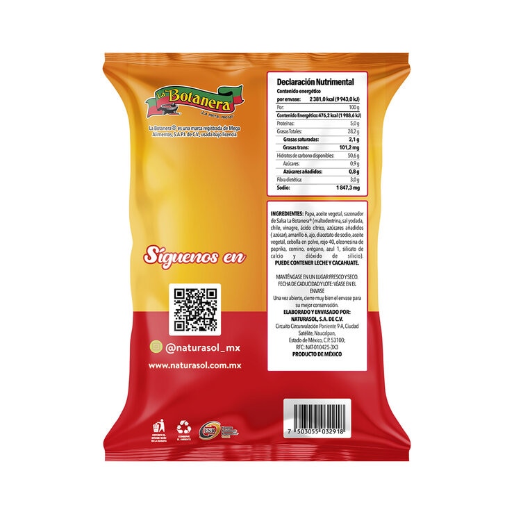 Naturasol Papas Onduladas con Sabor a Botanera 500 g — Imagen 3 de 4