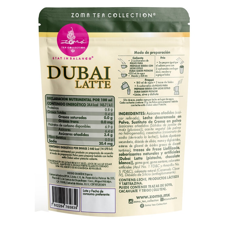 Zoma Tea Dubai Latte 800 g — Imagen 4 de 4