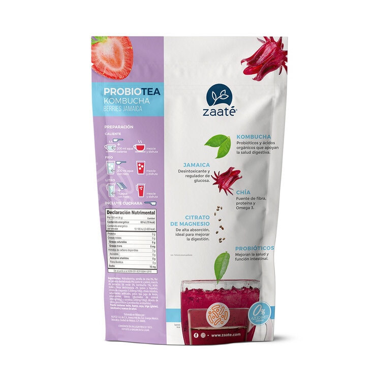 Zaaté Probiotea Kombucha Berries - Jamaica 700 g — Imagen 2 de 3