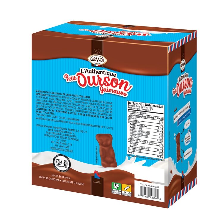 Cemoi Malvaviscos Cubiertos de Chocolate con Leche 920 g — Imagen 2 de 4