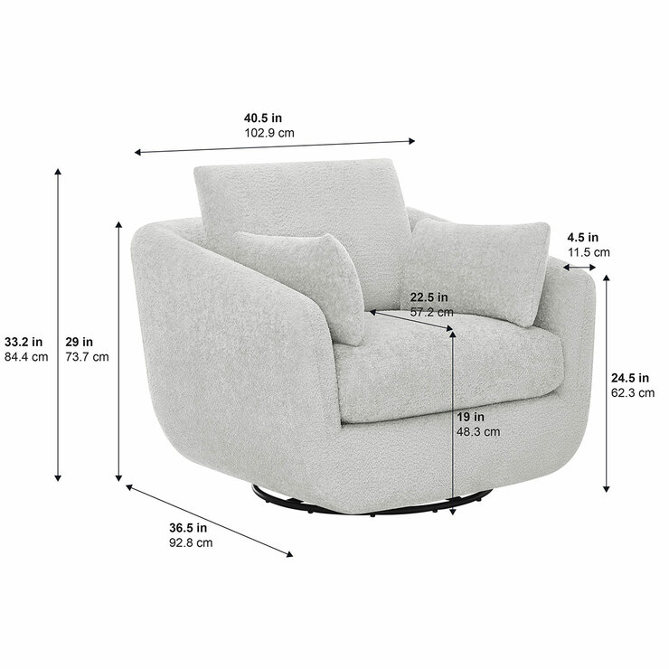 Thomasville, Sillón Giratorio de Tela — Imagen 2 de 4