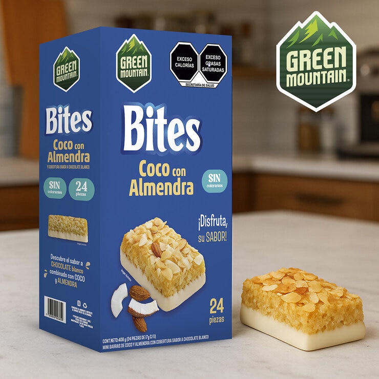 Green Mountain Bites de Coco con Almendra 24 pzas — Imagen 3 de 3