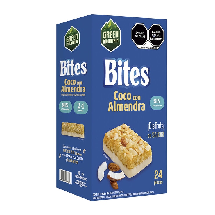 Green Mountain Bites de Coco con Almendra 24 pzas — Imagen 1 de 3