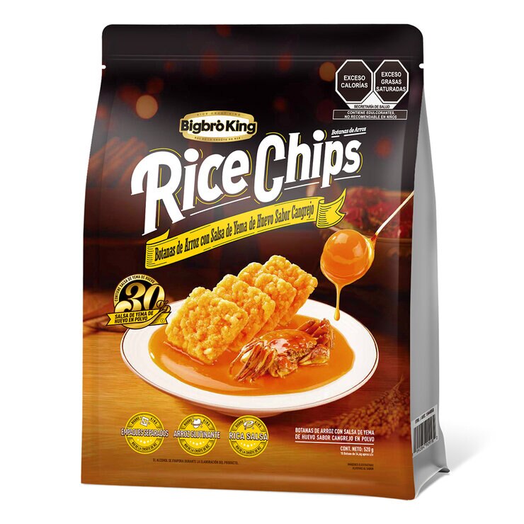 Bigbro King Rice Chips Botanas de Arroz 520g — Imagen 1 de 4