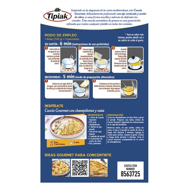 Tipiak Cuscús Gourmet 870 g — Imagen 2 de 4