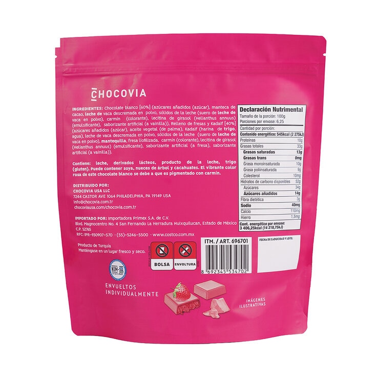 Chocovia Chocolate blanco Estilo Dubai con Fresa — Imagen 2 de 2