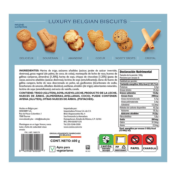 Desobry Galletas Belgas Seleccionadas 600 g — Imagen 2 de 2