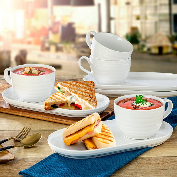 Signature Housewares 4 Juegos de Taza y Plato de Cerámica — Imagen 2 de 4