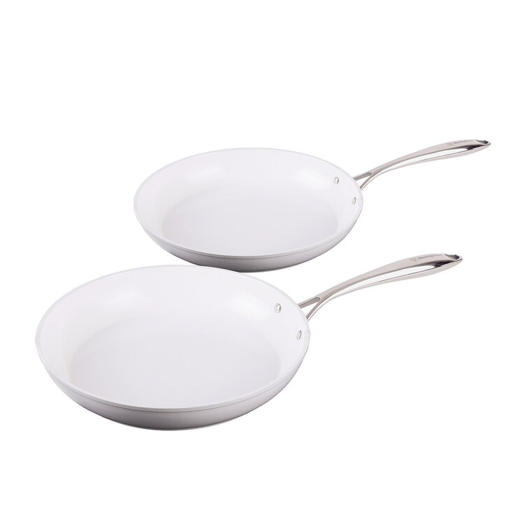Westinghouse, Set de Sartenes 24 y 30 cm, Cerámica Blanca, Acero Inoxidable — Imagen 1 de 4