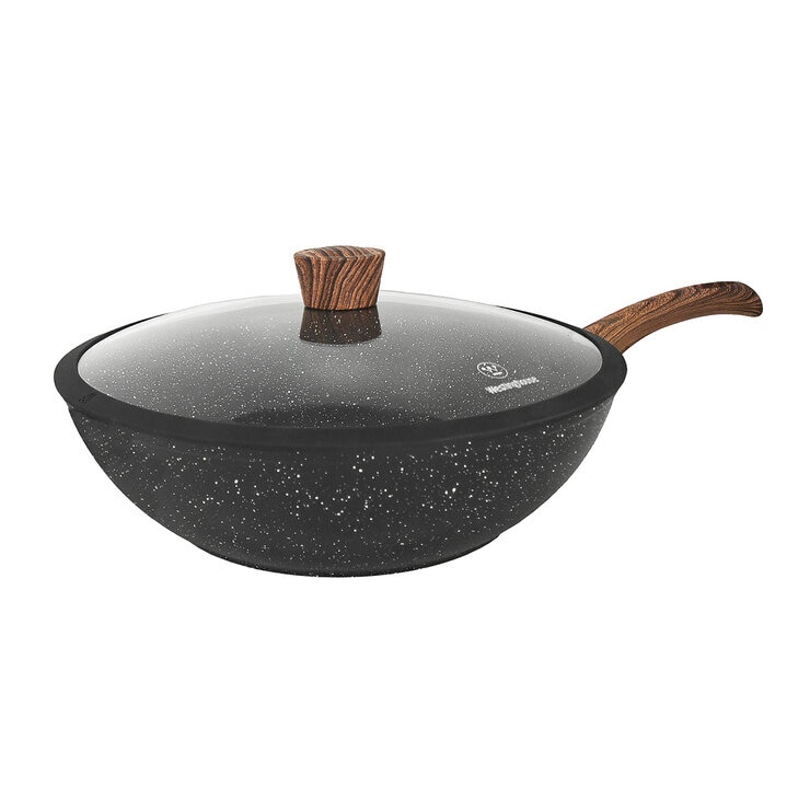 Westinghouse, Wok de 30 cm, Marmol Negro con Mango de Madera — Imagen 4 de 4