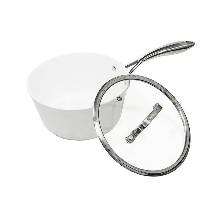 Westinghouse, Olla 16 cm de Cerámica Blanca, Acero Inoxidable