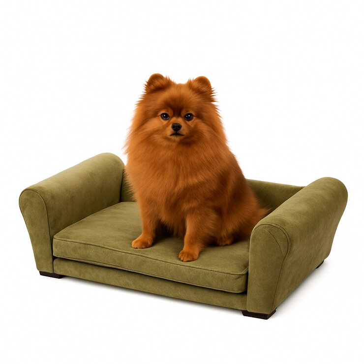 Maypet, Sillón/Cama Tamaño Pequeño, Estilo Minimalista para Mascota, Color Café o Color Verde — Imagen 2 de 2