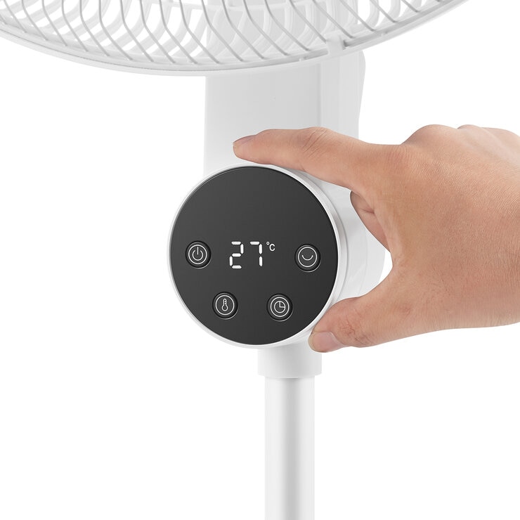 OmniBreeze, Ventilador de Pedestal Blanco, 4 velocidades — Imagen 3 de 4
