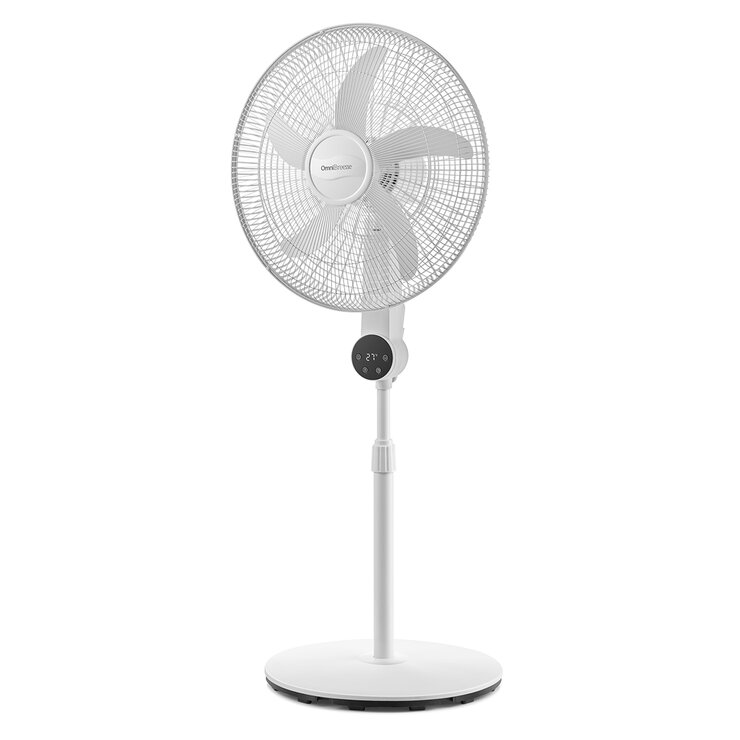OmniBreeze, Ventilador de Pedestal Blanco, 4 velocidades