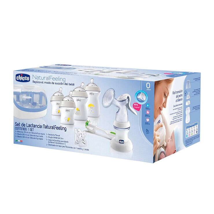 Chicco Set Inicio De Lactancia Con 4 Biberones y 1 Extractor de Leche — Imagen 2 de 3