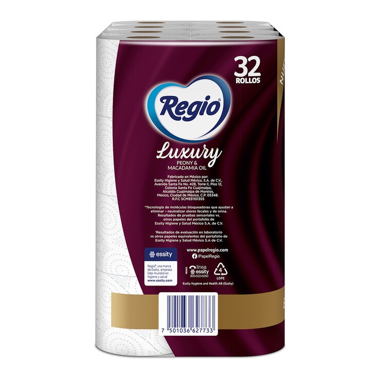 Regio Luxury Peony & Macadamia Oil Papel Higiénico 32 Rollos — Imagen 4 de 4