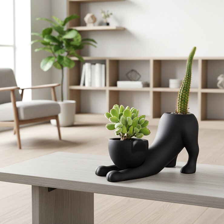 Estudio Floga, Catus Maceta Gato Set de 2 piezas — Imagen 2 de 4