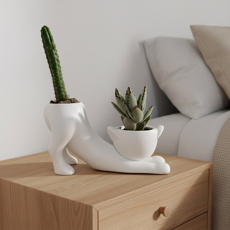 Estudio Floga, Catus Maceta Gato Set de 2 piezas — Imagen 4 de 4