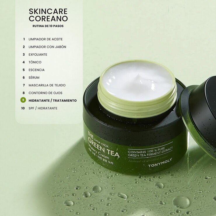 Tony Moly Green Tea Crema Facial y Contorno de Ojos — Imagen 3 de 4