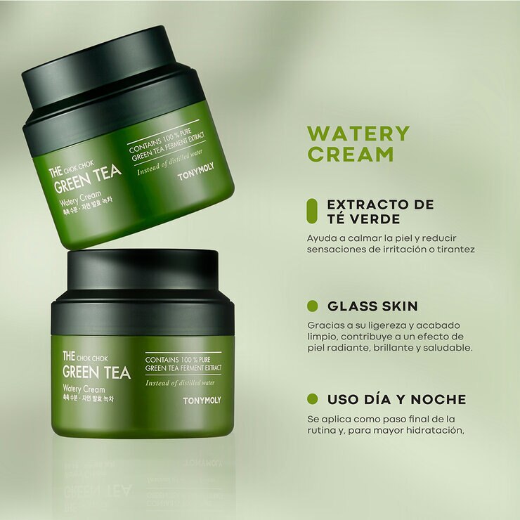 Tony Moly Green Tea Crema Facial y Contorno de Ojos — Imagen 4 de 4