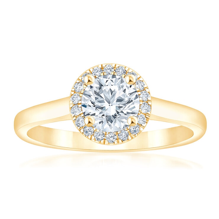 Anillo, Diamantes 1.10ctw, Oro Amarillo