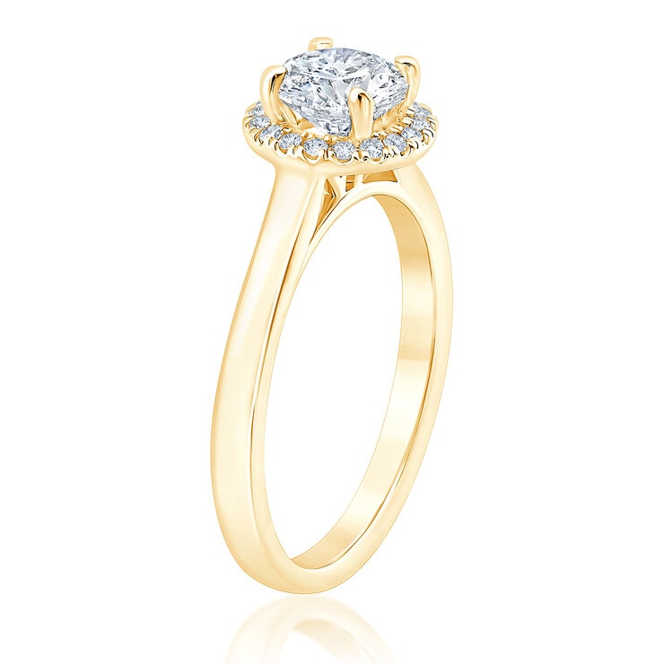 Anillo, Diamantes 1.10ctw, Oro Amarillo — Imagen 3 de 4