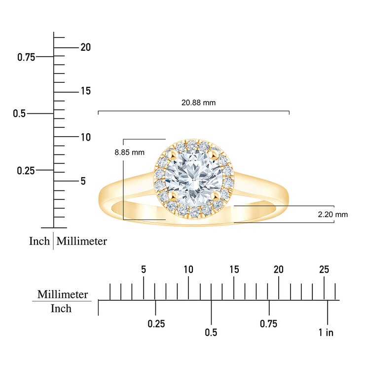 Anillo, Diamantes 1.10ctw, Oro Amarillo — Imagen 4 de 4