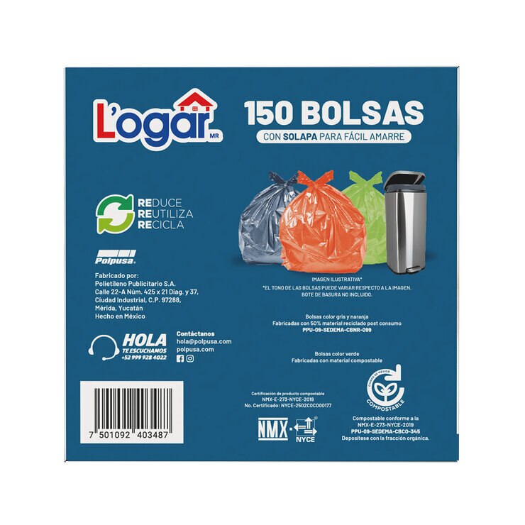 Logar Bolsas para Basura 150 pzas de 49 l — Imagen 4 de 4