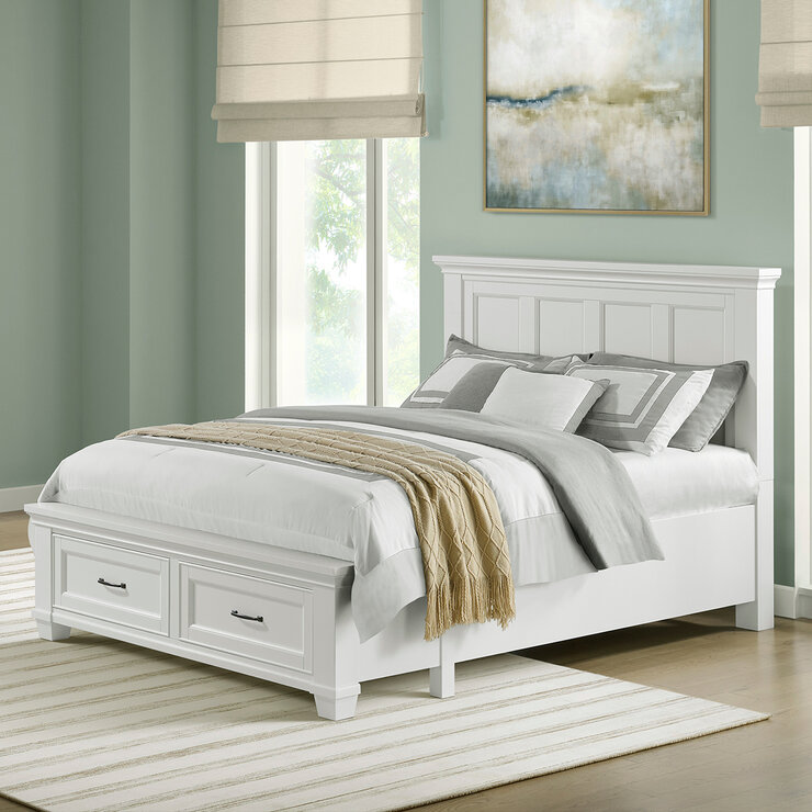 Universal Broadmoore, Rose, Cama Queen Size con Almacenamiento — Imagen 1 de 4