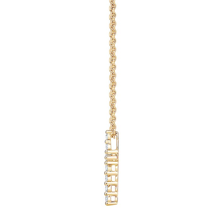 Dije de Cruz de Diamantes, Oro Amarillo 14K — Imagen 2 de 4