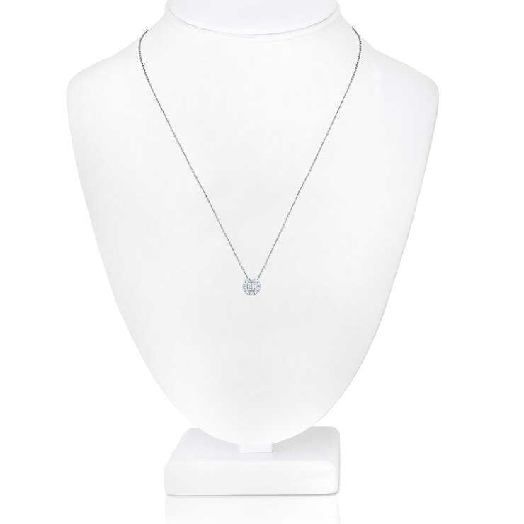 Dije de Diamantes 0.50ctw, Oro Blanco 14K — Imagen 2 de 4