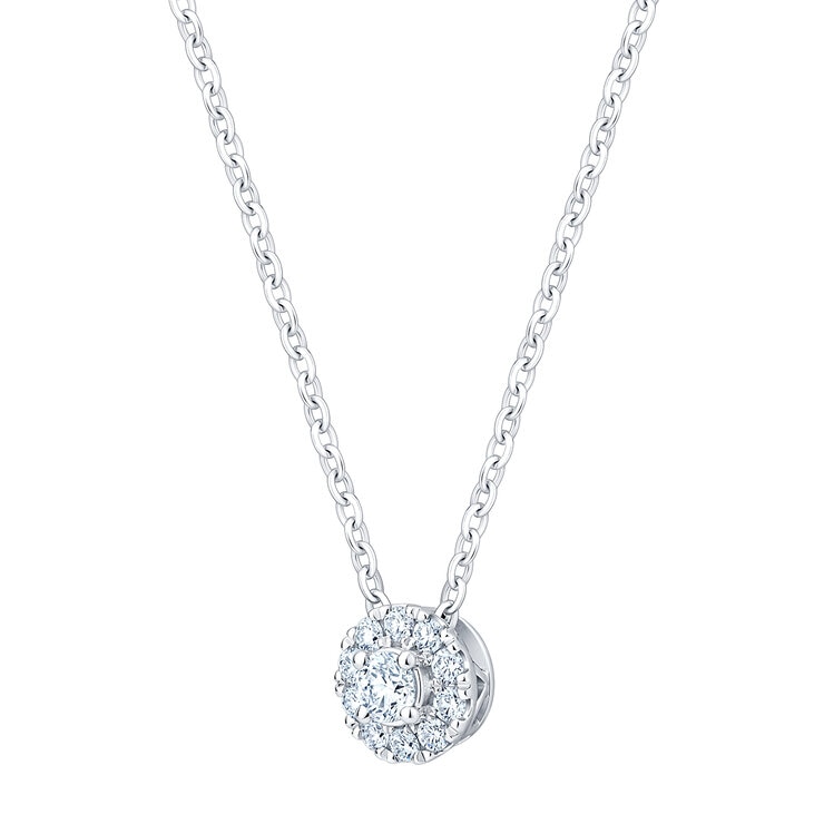 Dije de Diamantes 0.50ctw, Oro Blanco 14K — Imagen 3 de 4