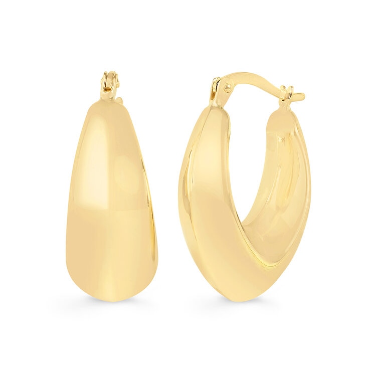 Arracadas 'V', Oro Amarillo 14K