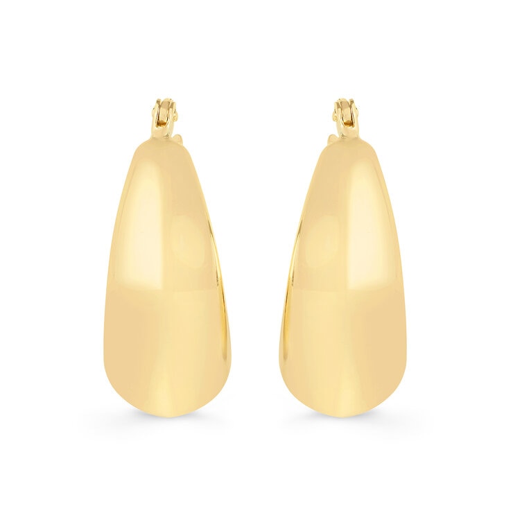 Arracadas 'V', Oro Amarillo 14K — Imagen 3 de 4